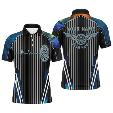 Blue Galaxy Dartboard Pulse Heartbeat Custom Men Dart, Funny Wings Cool Dart Team