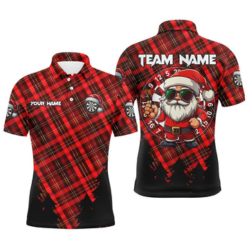 Funny Christmas Santa Custom Red Plaid Pattern Dart, Christmas Darts Outfit