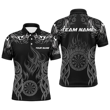 Personalized Darts Tournament Custom Dartboard Fire Flame Darts Team | White
