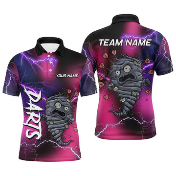 Pink And Purple Thunder Lightning Funny Storm 3D Dart Custom Darts Team