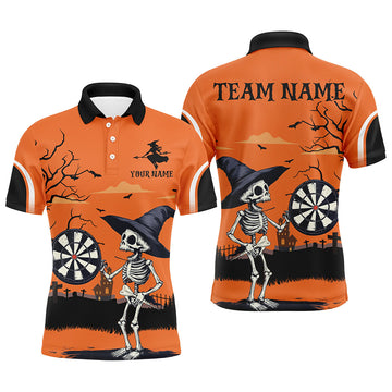 Funny Skeleton Orange Halloween Darts Custom Halloween Gifts For Darts Lover