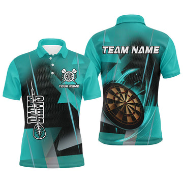 Personalized Darts and Quarter-Zip 3D Printed Custom Turquoise Darts Team