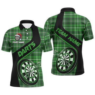 Personalized Green Plaid Pattern Christmas Dart Custom Dart Team Dart Gift