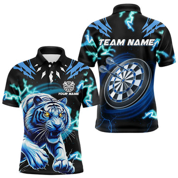 Personalized Blue 3D Tiger Thunder Lightning Dart Custom Darts League