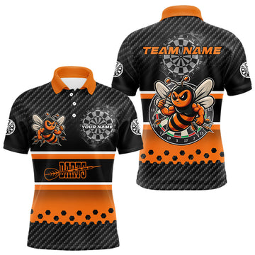 Black Orange Darts Bee Custom Name Darts, Funny Darts Apparel, Best Darts Gifts