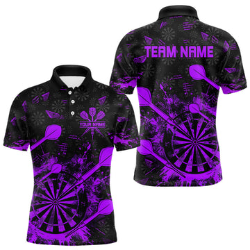 Black And Purple Grunge Darts, Custom Dart For Team Dart