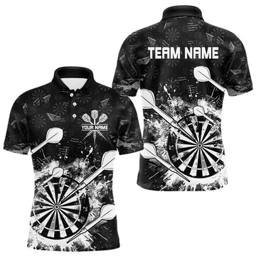 Black White Grunge Darts And Custom Dart For Team Dart