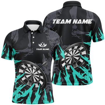 Personalzied Darts Board Turquoise Grunge Style 3D Men Darts Custom Darts Team