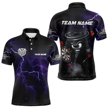 Personalized Thunder Lightning Funny Storm Custom Dart, Cool Purple Dart Team