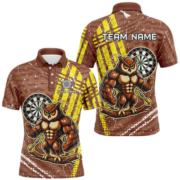 Personalized Funny Owl Darts Custom Brown Darts, Unique Darts Apparel