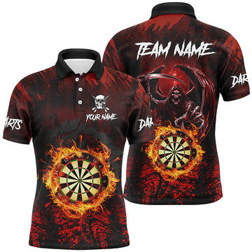 Personalized Red 3D Dart Board Fire Men Dart, Death Skeleton Dart Cool Dart Outfit