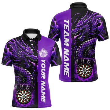 Custom Dragon Dart, Personalized 3D Dart League Uniform Best Dart |Purple