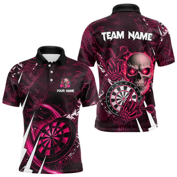 Personalized Pink 3D Skull Darts and Custom Cool Darts League Team