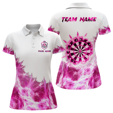 Pink Icy Light White Darts and Custom Dart Team Darts