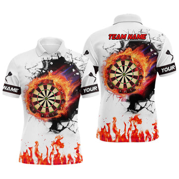 Orange Dartboard Fire Flame 3D Darts Quarter-Zip Custom Darts Team
