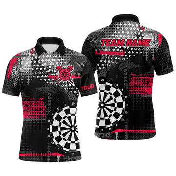 Personalized Grunge Dotted Pattern Dart and Custom Men Dart Dart | Red