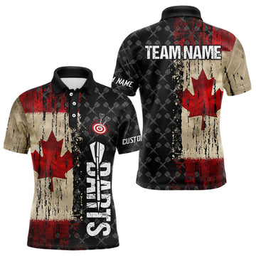 Grunge Vintage Canada Flag Custom Retro Dart, Pride Team Patriotic Dart