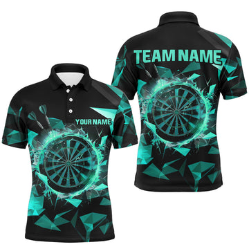 Personalized Turquoise Darts Board 3D Printed Men and Quarter-Zip, Darts Team