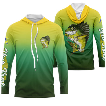 Largemouth Bass fishing custom name with angry bass ChipteeAmz's art UV protection AT001