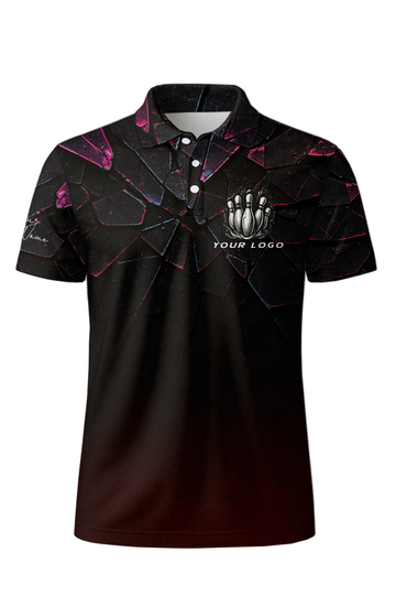 Shattered Dark Pink Glass Bowling Jersey