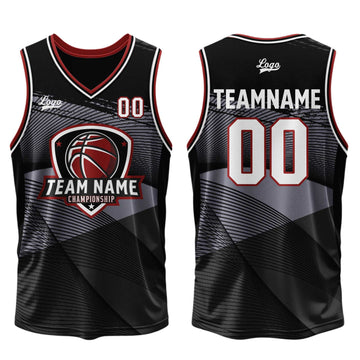 Custom Black Basketball Jersey Uniform Suit Printed Your Logo Name Number