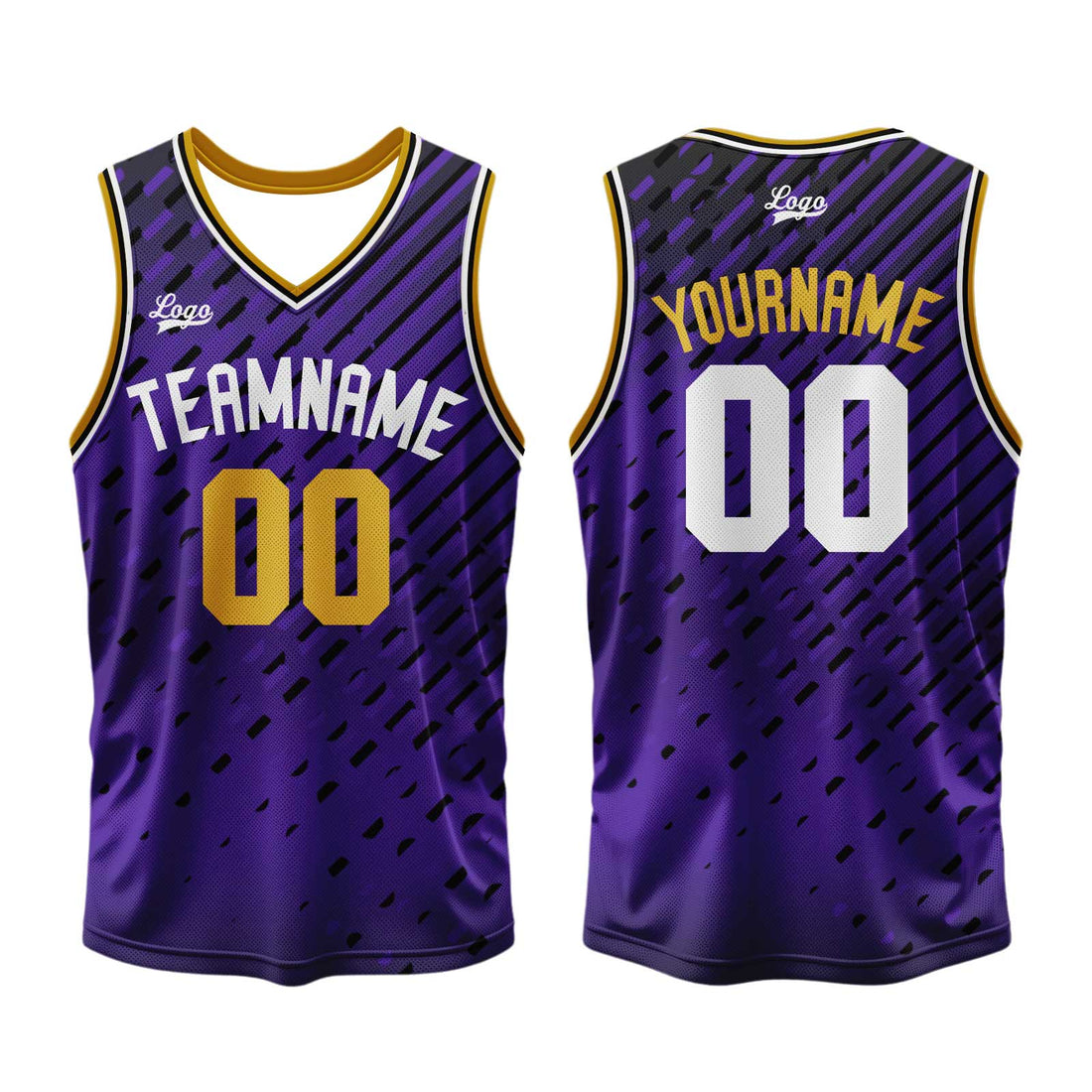 Custom Purple Basketball Jersey Uniform Suit Printed Your Logo Name Number