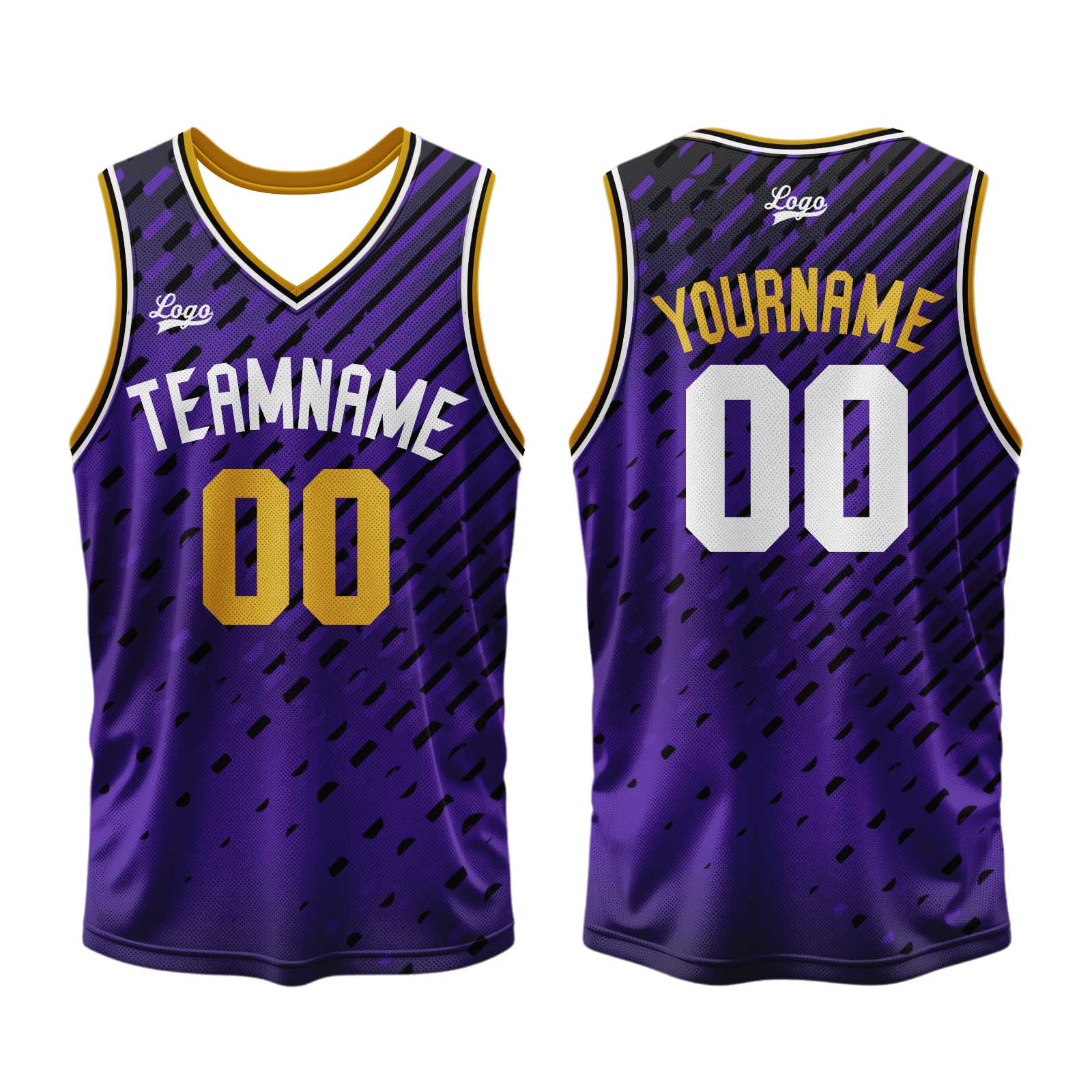 Custom Purple Basketball Jersey Uniform Suit Printed Your Logo Name Number