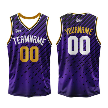 Custom Purple Basketball Jersey Uniform Suit Printed Your Logo Name Number