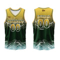 Custom Yellow Green Basketball Jersey Uniform Suit Printed Your Logo Name Number