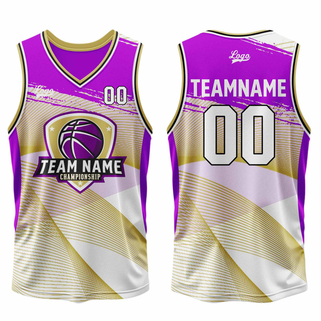 Custom Purple Basketball Jersey Uniform Suit Printed Your Logo Name Number