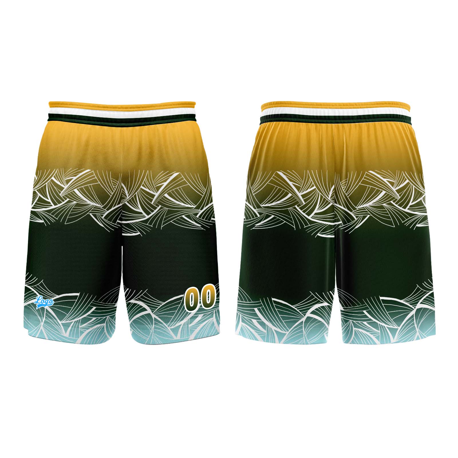 Custom Yellow Green Basketball Jersey Uniform Suit Printed Your Logo Name Number