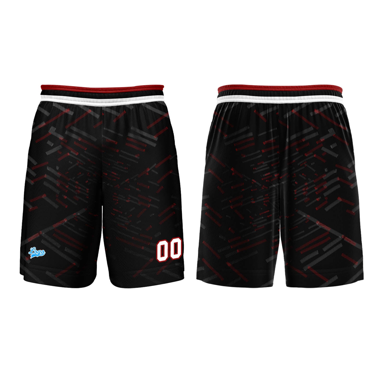 Custom Red Basketball Jersey Uniform Suit Printed Your Logo Name Number