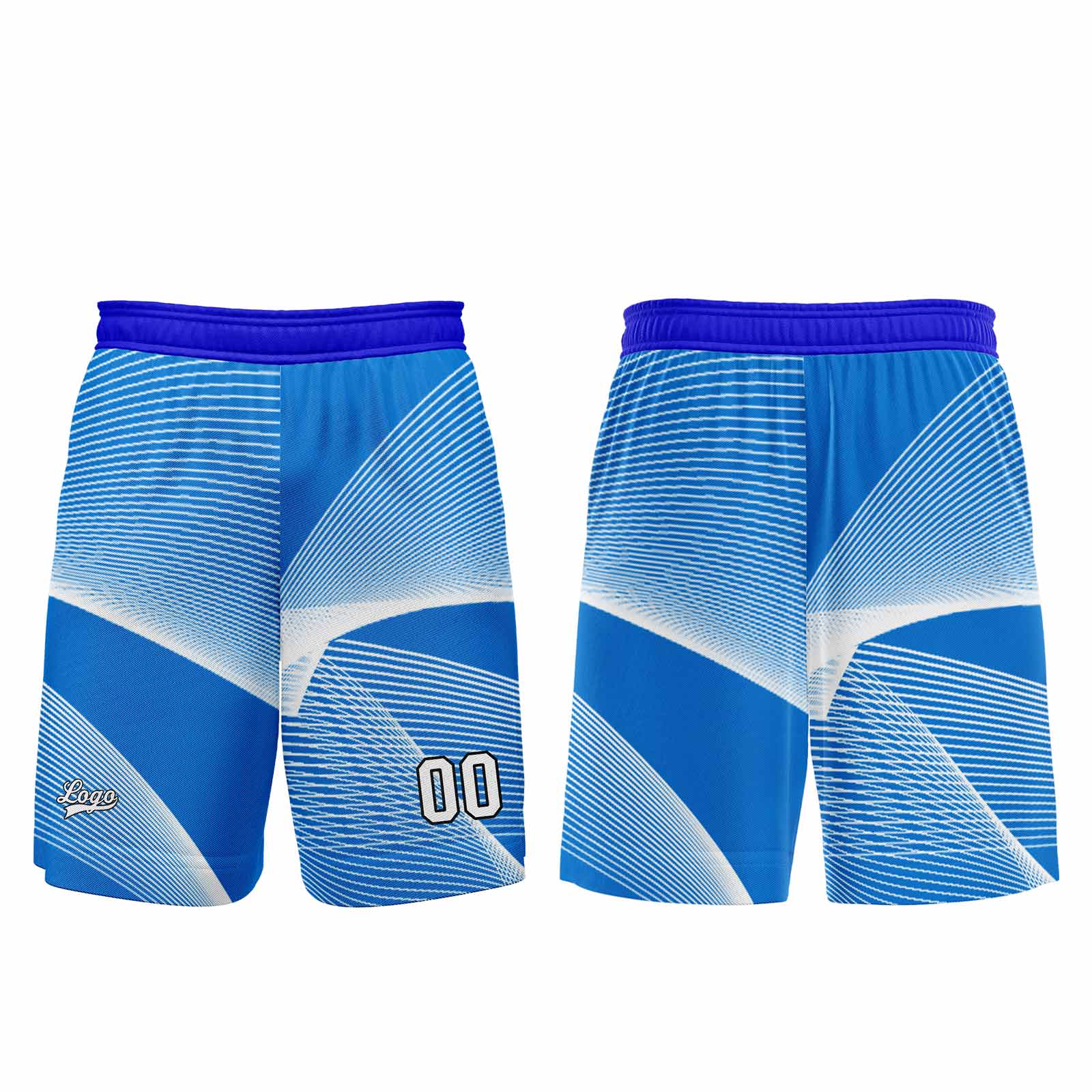 Custom Blue Basketball Jersey Uniform Suit Printed Your Logo Name Number