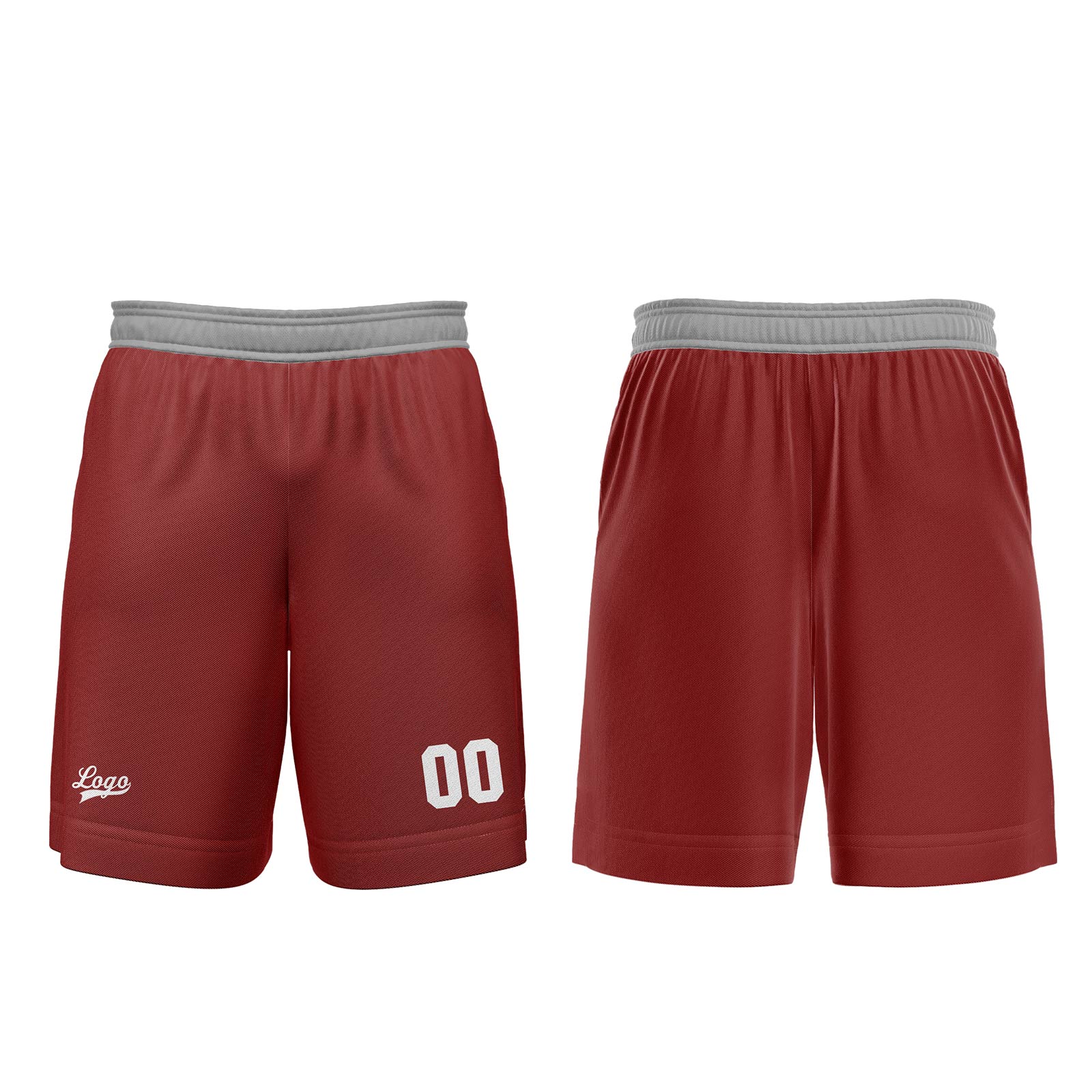 Custom Red Basketball Jersey Uniform Suit Printed Your Logo Name Number