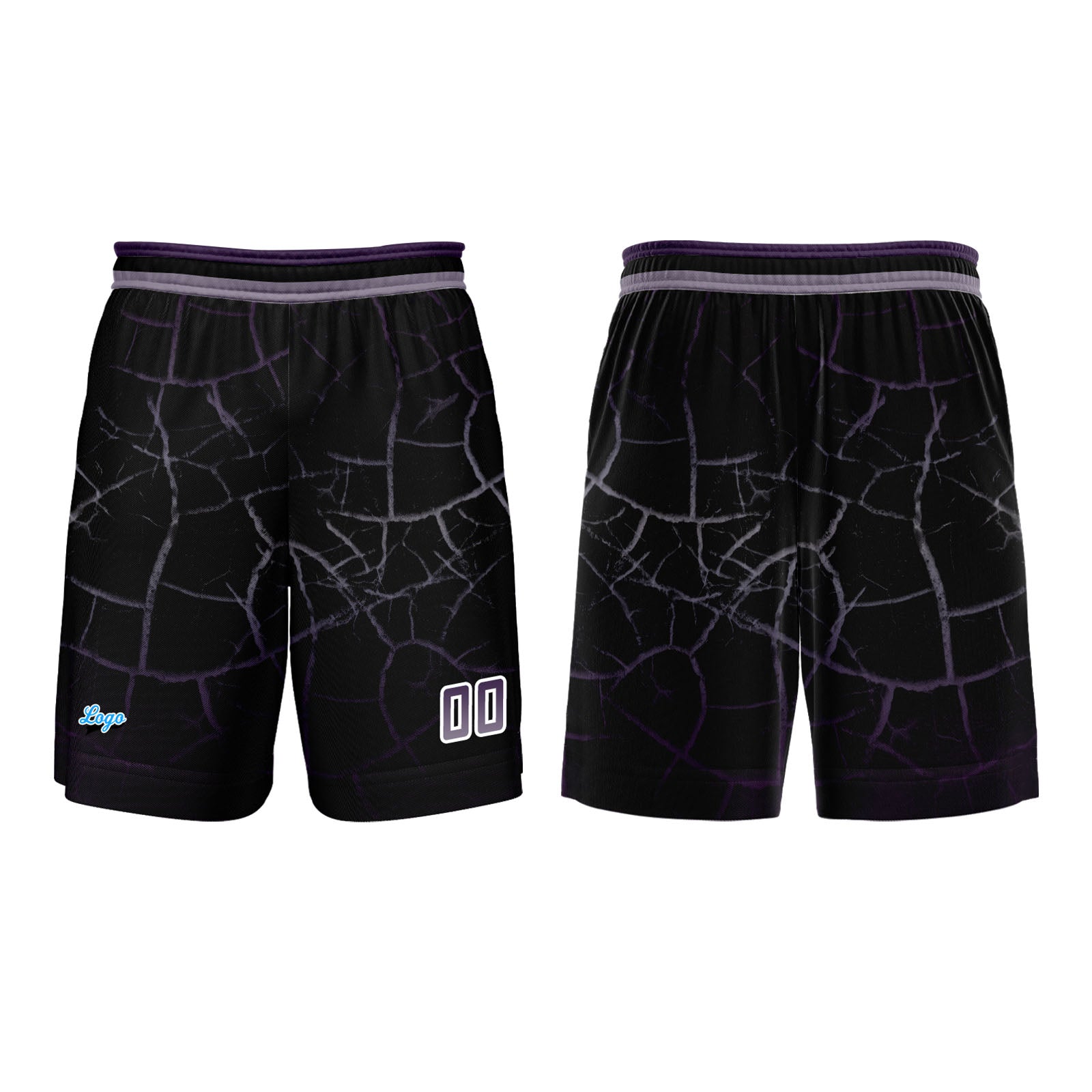 Custom Gray-violet Basketball Jersey Uniform Suit Printed Your Logo Name Number