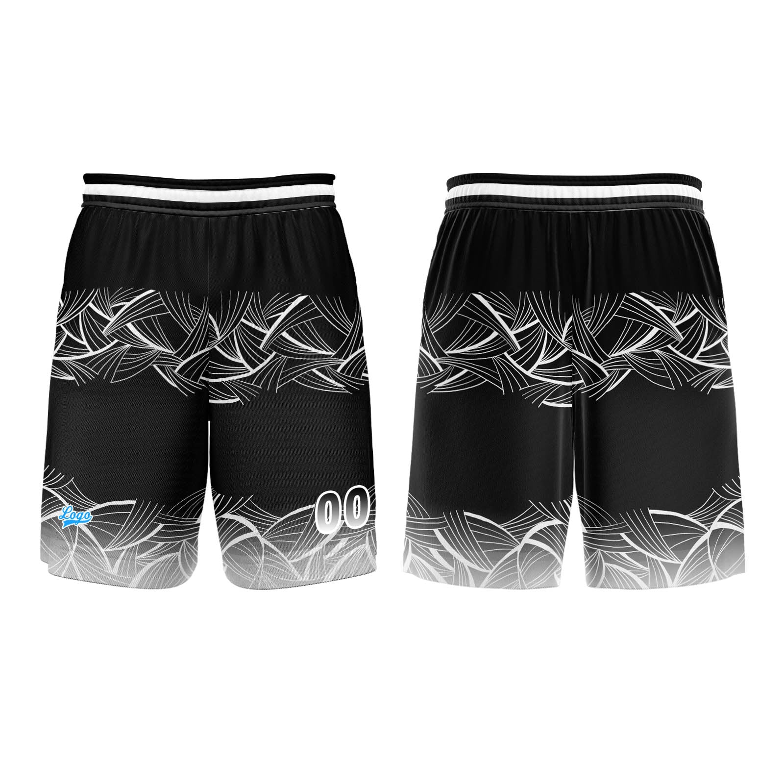Custom Black White Basketball Jersey Uniform Suit Printed Your Logo Name Number