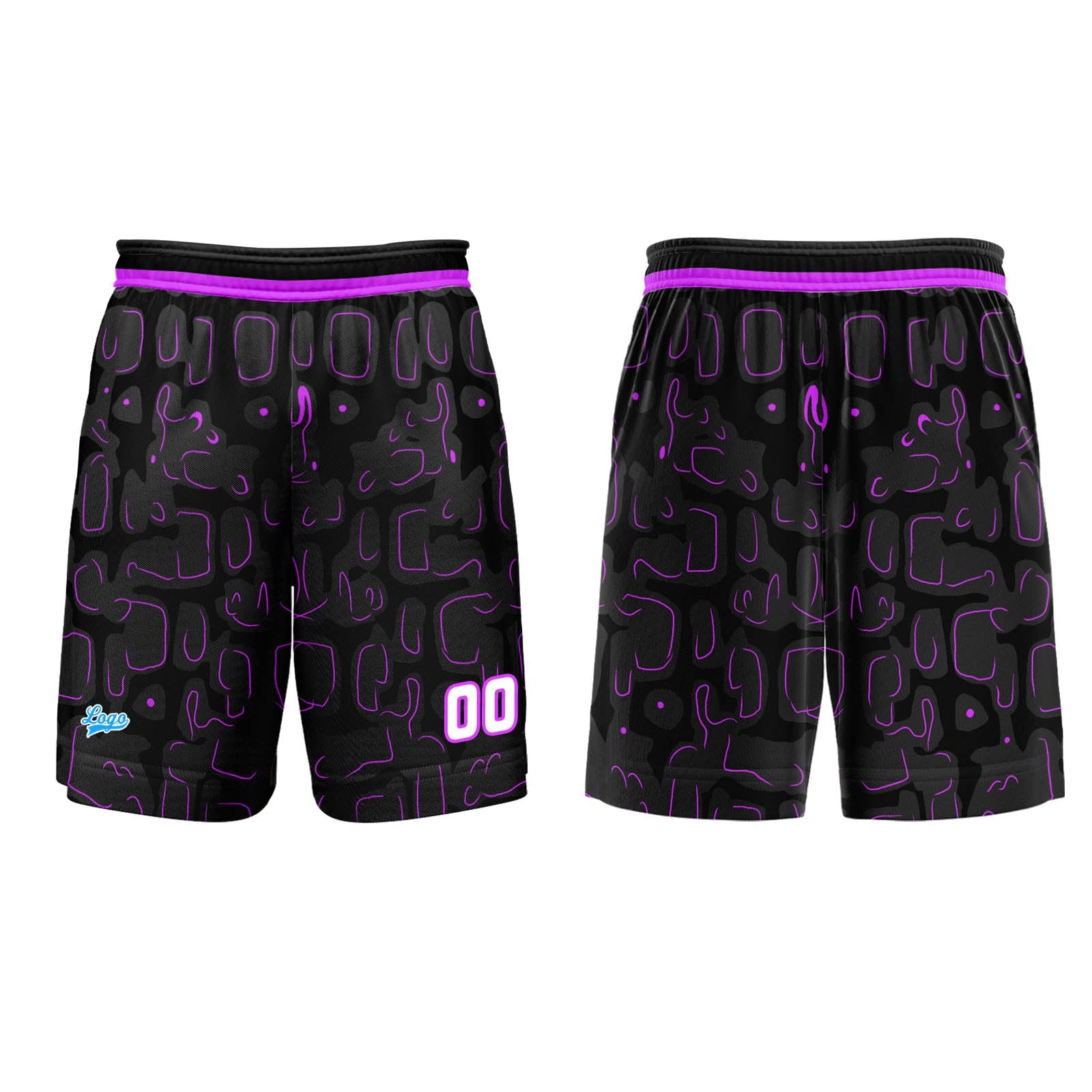 Custom Purple Basketball Jersey Uniform Suit Printed Your Logo Name Number