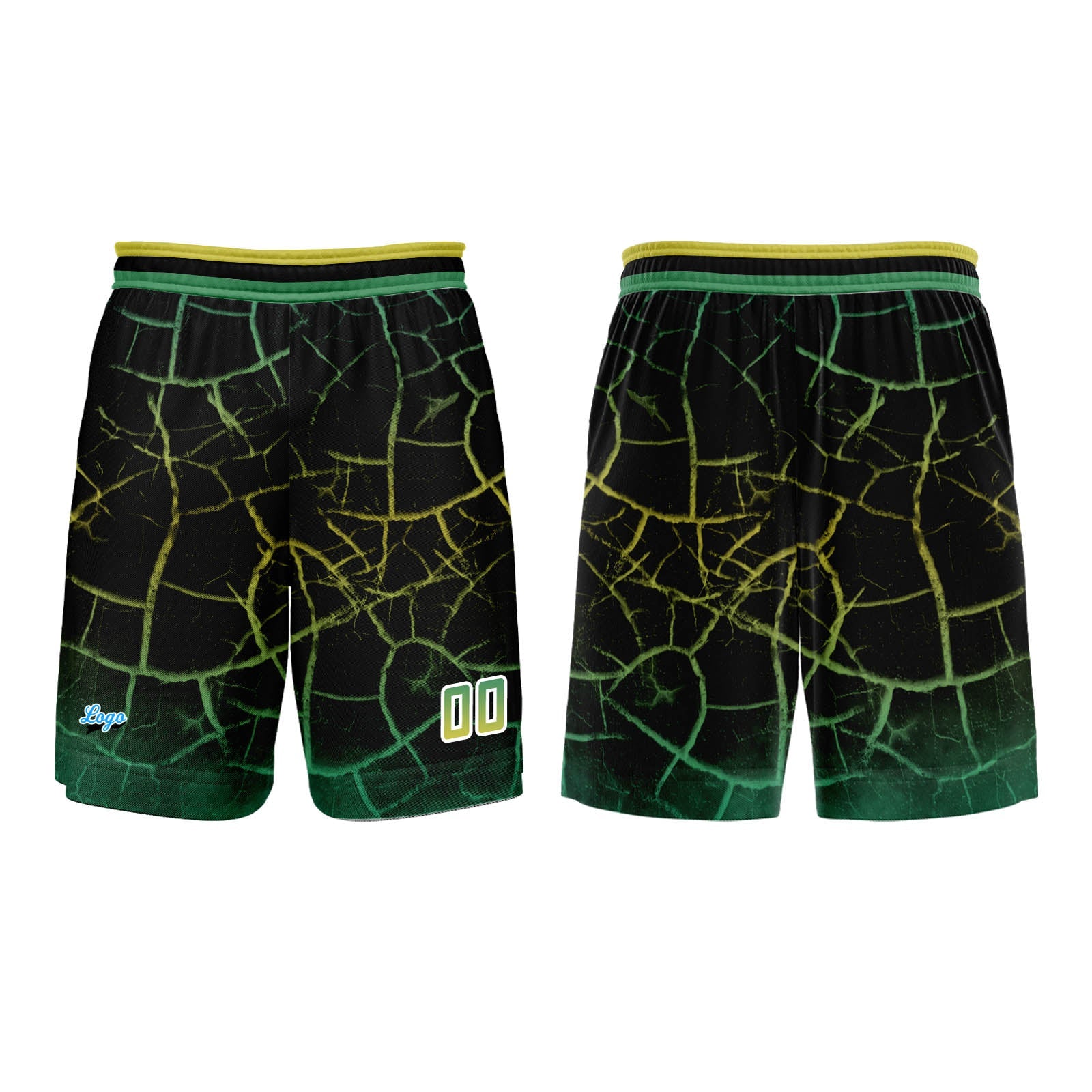 Custom Green Basketball Jersey Uniform Suit Printed Your Logo Name Number