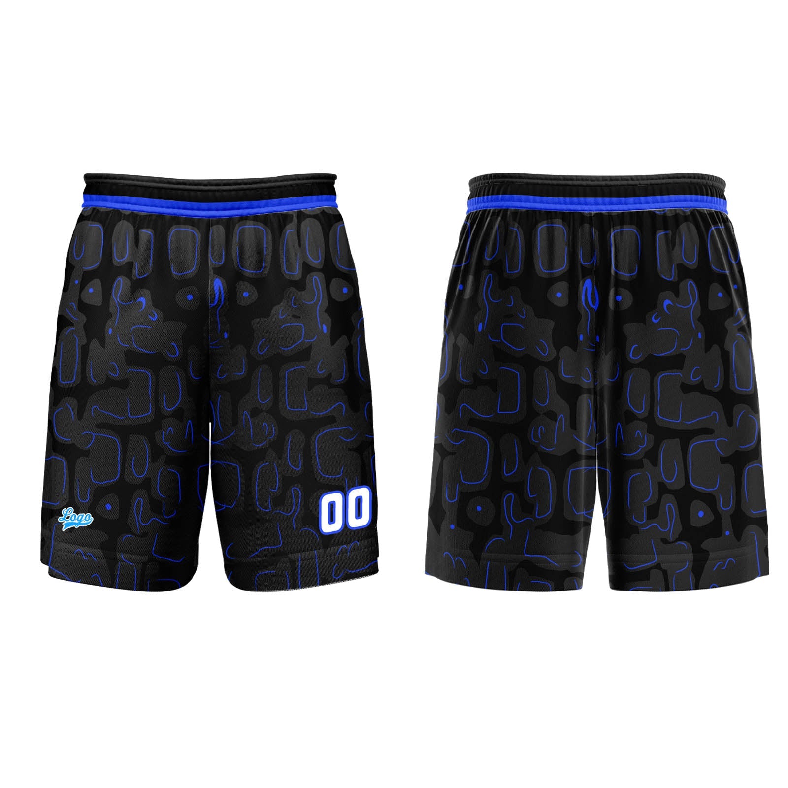 Custom Azure Basketball Jersey Uniform Suit Printed Your Logo Name Number