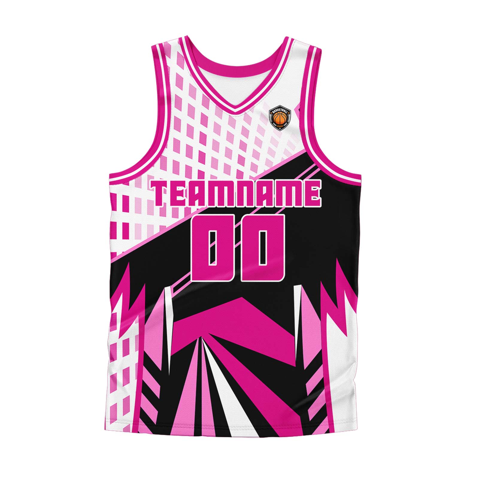 Custom Pink Basketball Jersey Uniform Suit Printed Your Logo Name Number