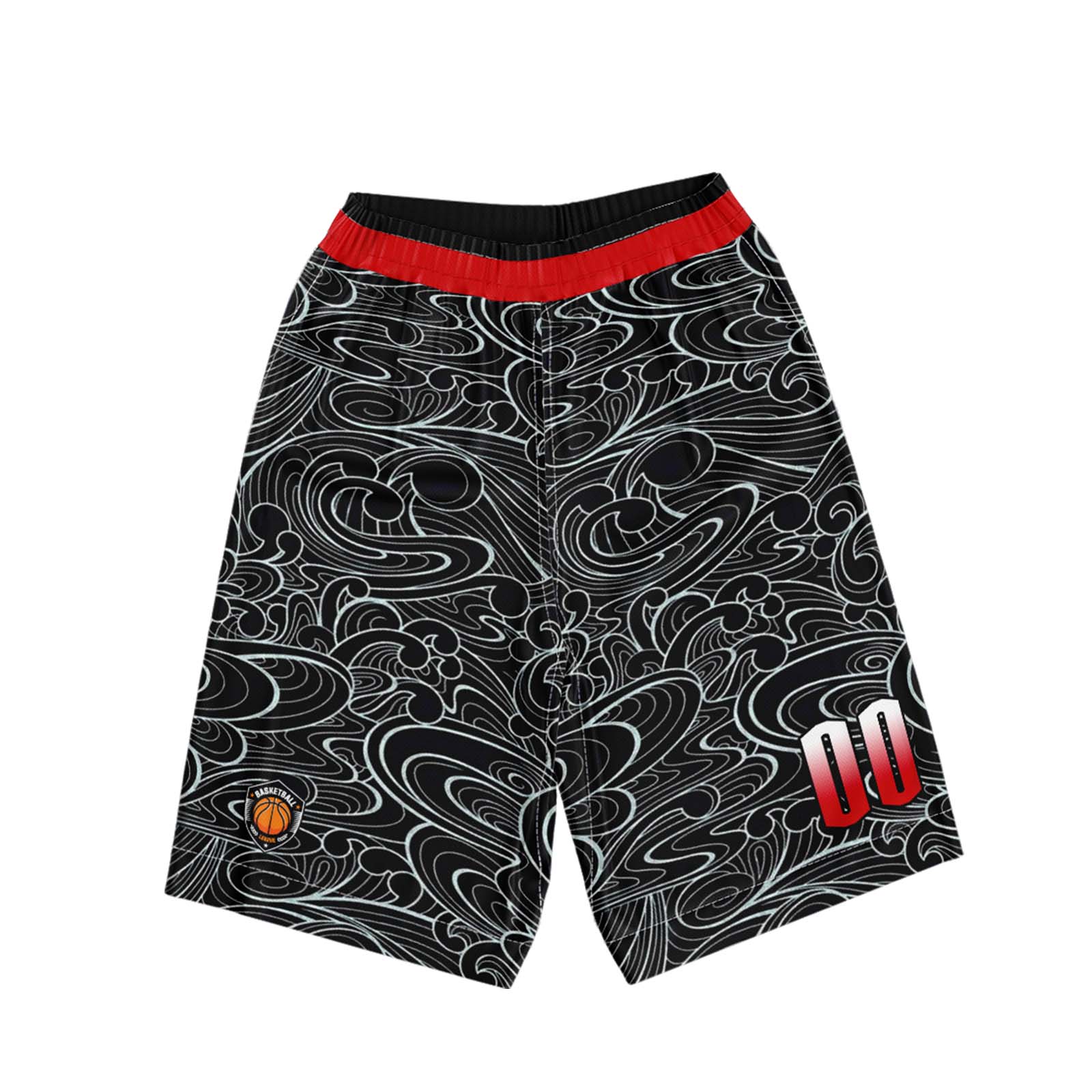 Custom Black Red Basketball Jersey Uniform Suit Printed Your Logo Name Number