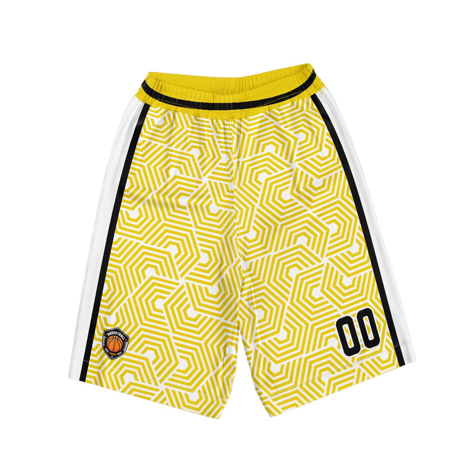 Custom White Yellow Basketball Jersey Uniform Suit Printed Your Logo Name Number