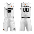 Custom Basketball Jersey Uniform Suit Printed Your Logo Name Number White