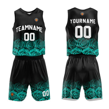 Custom Basketball Jersey Uniform Suit Printed Your Logo Name Number Green