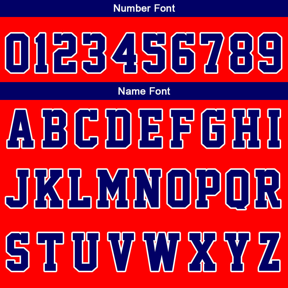 Custom Basketball Jersey Uniform Suit Printed Your Logo Name Number Red-Navy