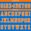 Custom Basketball Jersey Uniform Suit Printed Your Logo Name Number Blue-Orange