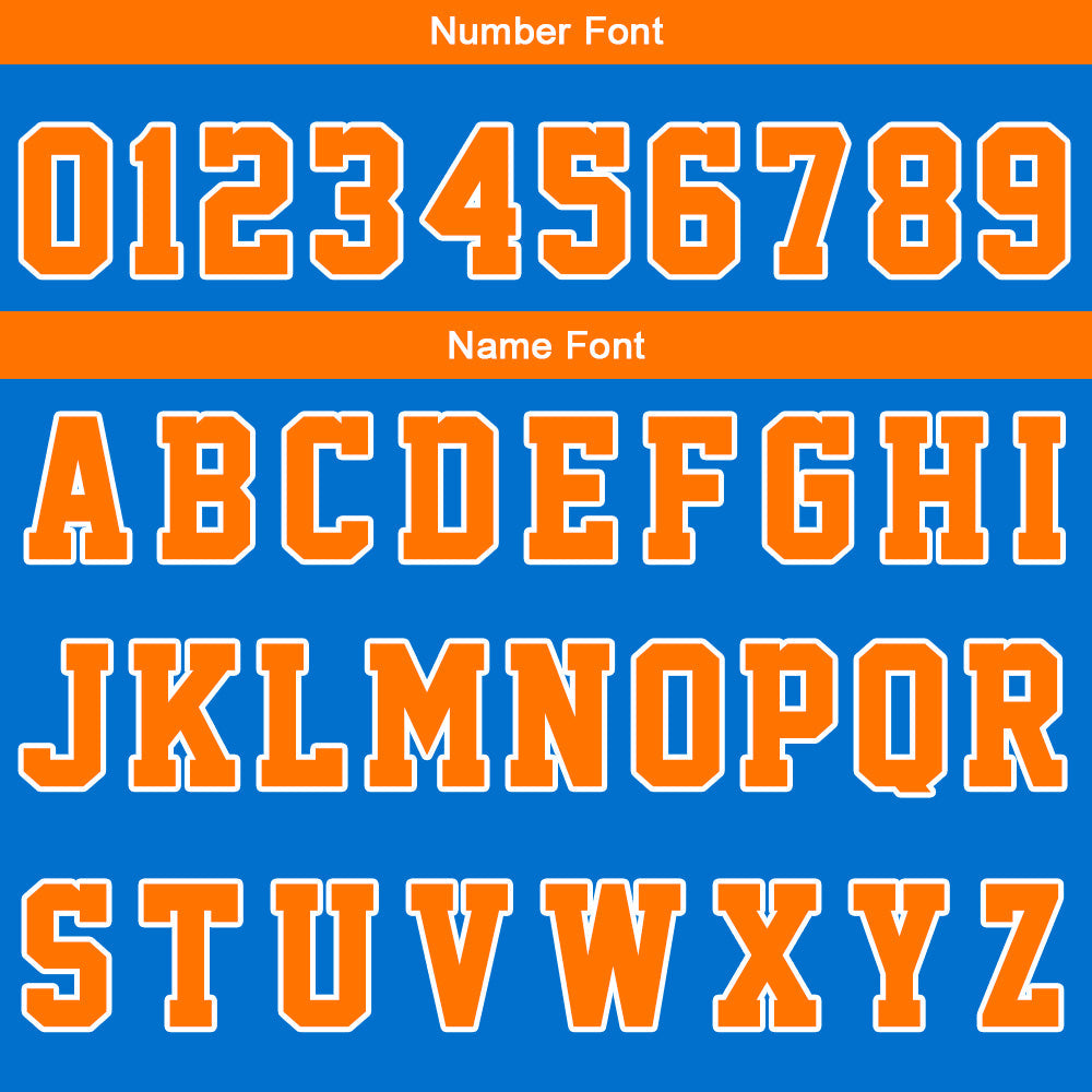Custom Basketball Jersey Uniform Suit Printed Your Logo Name Number Blue-Orange