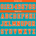 Custom Basketball Jersey Uniform Suit Printed Your Logo Name Number Teal-Orange