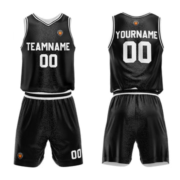 Custom Basketball Jersey Uniform Suit Printed Your Logo Name Number Black
