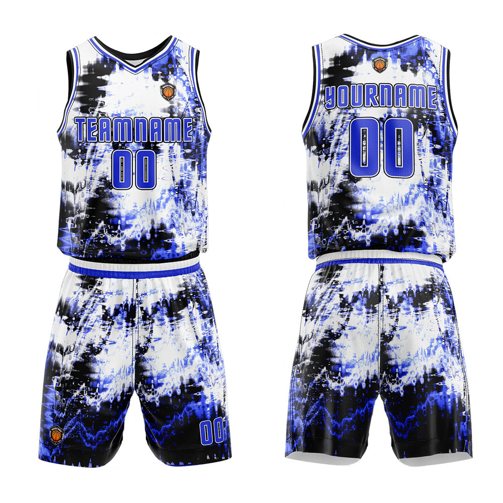 Custom Basketball Jersey Uniform Suit Printed Your Logo Name Number Blue
